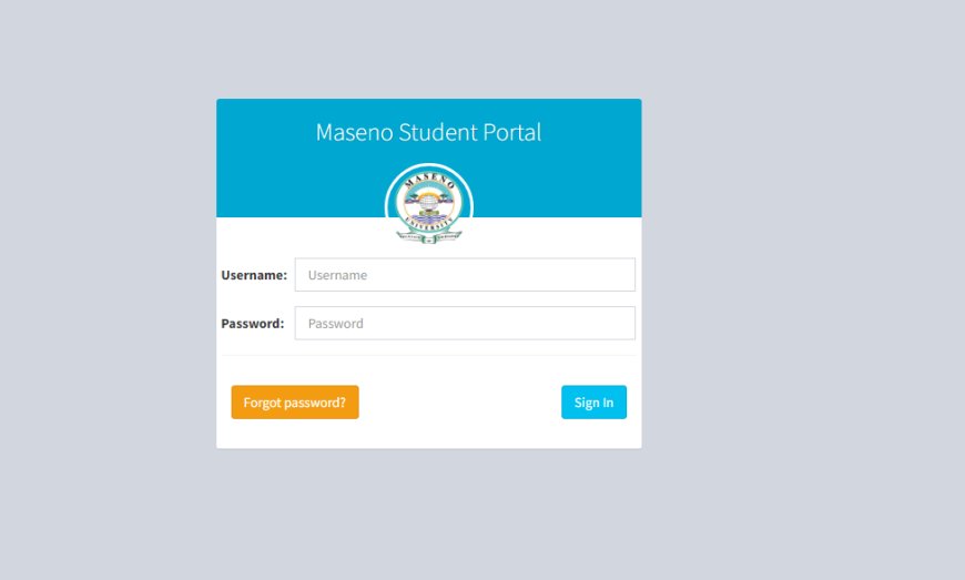 Maseno University Student Portal: student.maseno.ac.ke