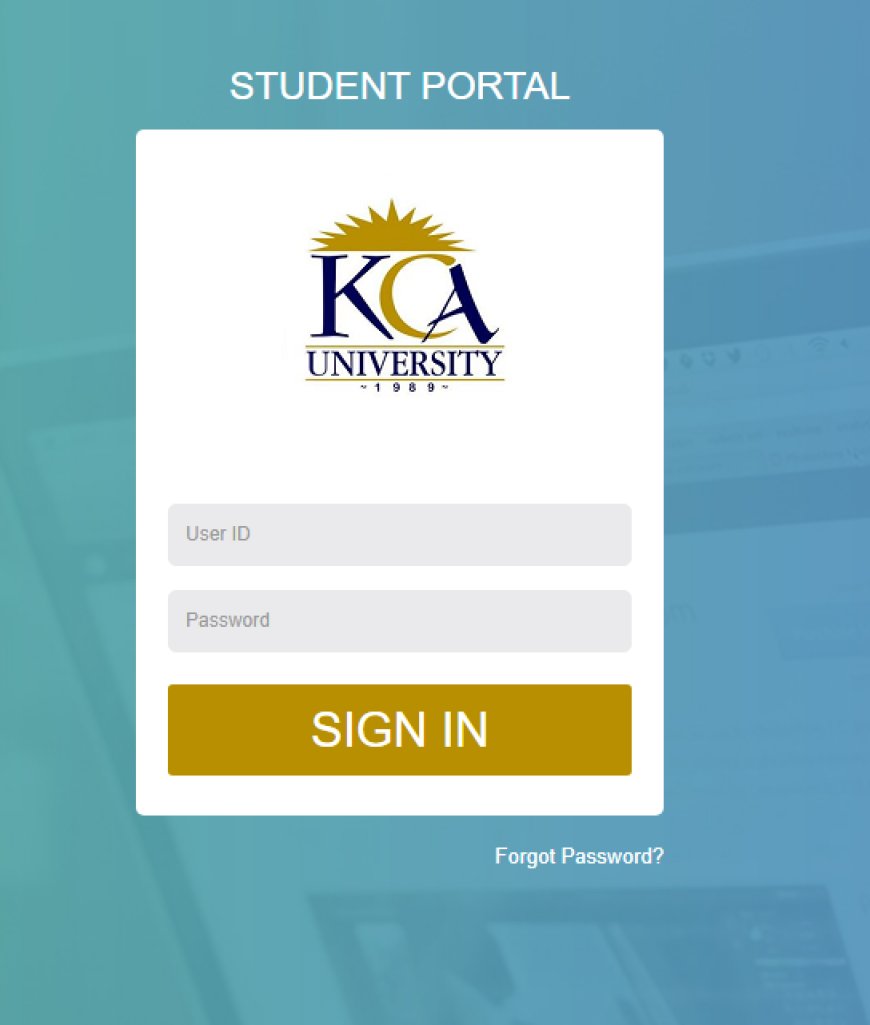 How to Access Your KCA Student Portal
