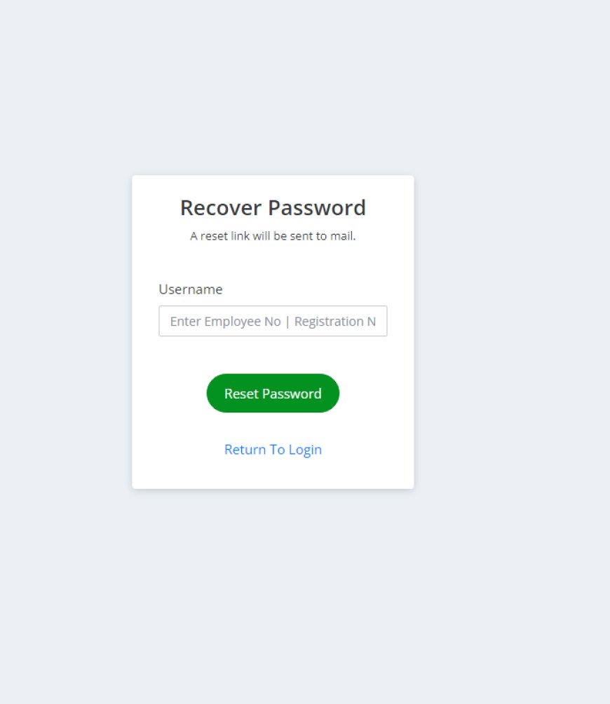 Recovering Your Forgotten Password