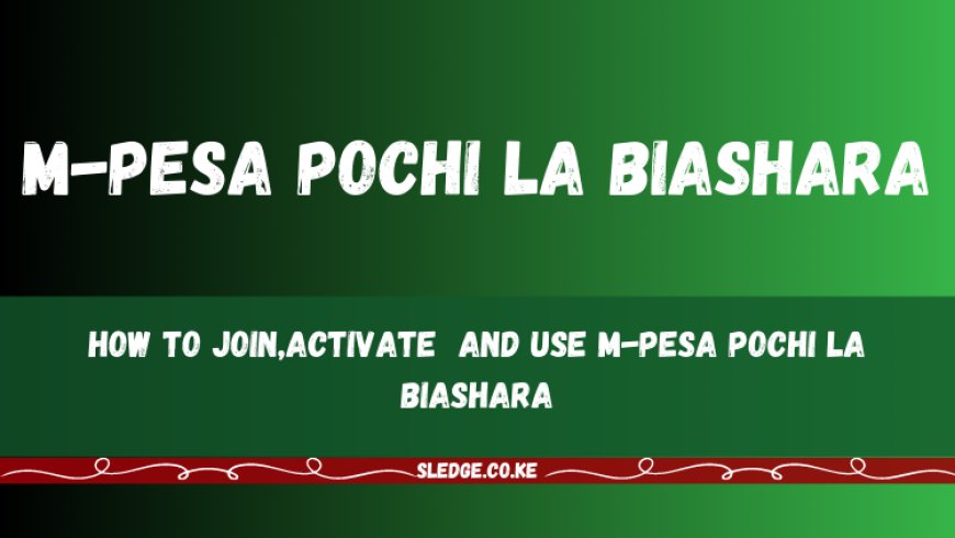 How to Join,Activate  And use M-Pesa Pochi La Biashara