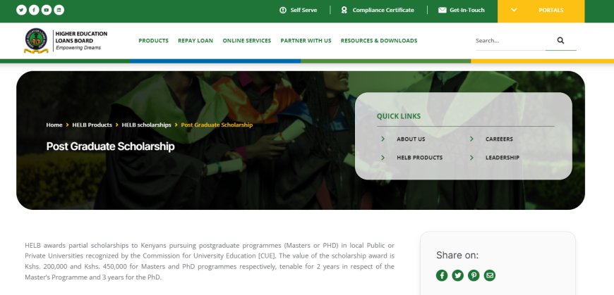 HELB Post Graduate Scholarship: Requirements, Application Process, Courses, and Fees