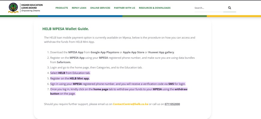 How to Withdraw HELB Loans To Your M-PESA Number Easily
