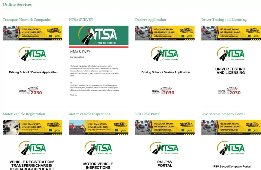NTSA Online Services - All NTSA Services on the NTSA Portal