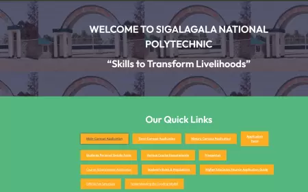 Sigalagala National Polytechnic Student Portal: Registration, Login, Courses And More in 2024